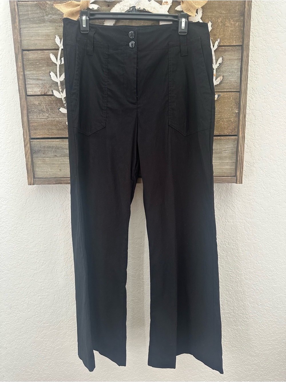 Anthropologie Maeve The Naomi Women's Black Wide-Leg Pants ladies size 12‎